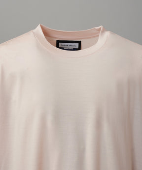 Wool Yarn Prime-Over Short Sleeve Crew Neck T-Shirt