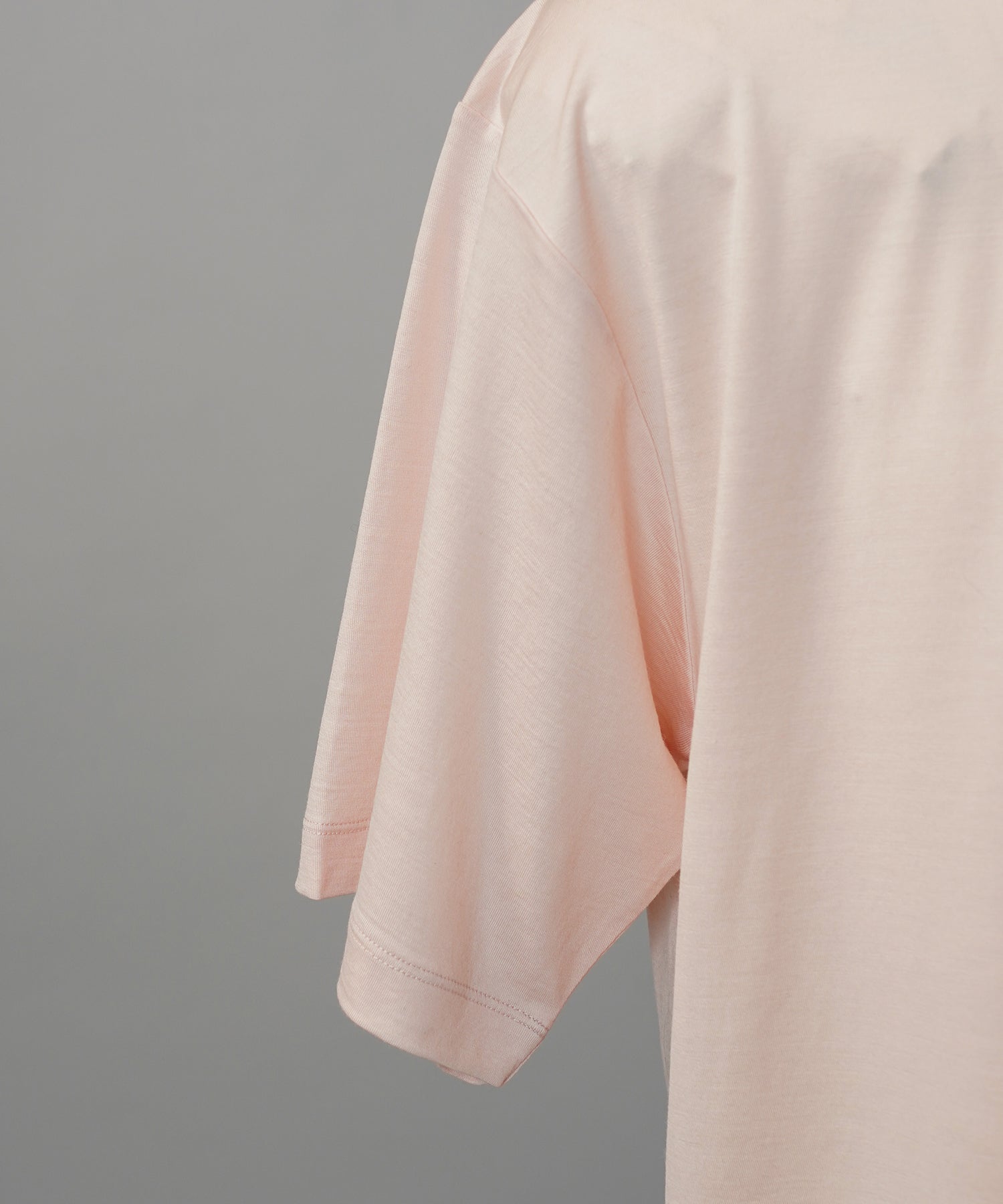 Wool Yarn Prime-Over Short Sleeve Crew Neck T-Shirt