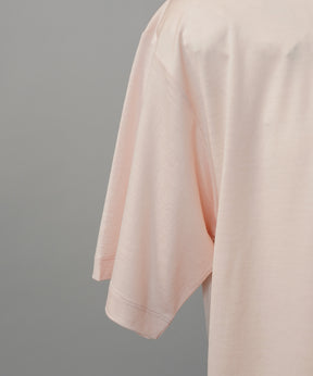 Wool Yarn Prime-Over Short Sleeve Crew Neck T-Shirt