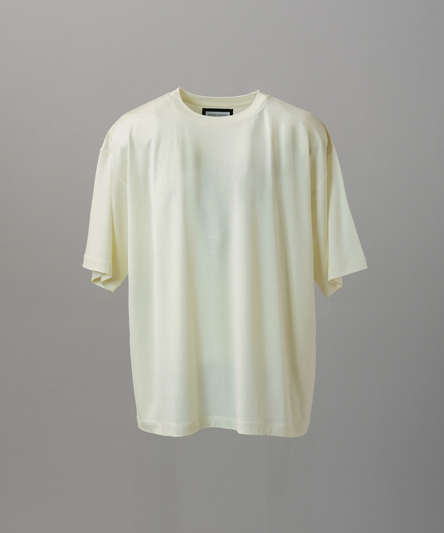 Wool Yarn Prime-Over Short Sleeve Crew Neck T-Shirt