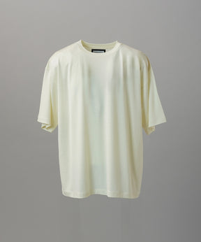 Wool Yarn Prime-Over Short Sleeve Crew Neck T-Shirt