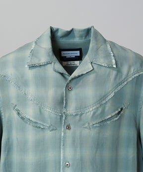 [26SS PRE-ORDER] Destroy Damage Prime-Over Ombre Check Short Sleeve Shirt