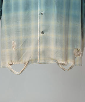 [26SS PRE-ORDER] Destroy Damage Prime-Over Ombre Check Short Sleeve Shirt