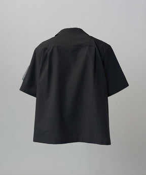 Layering MA-1 Docking Prime-Over Open Collar Short Sleeve Shirt
