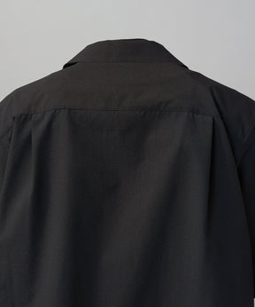 Layering MA-1 Docking Prime-Over Open Collar Short Sleeve Shirt