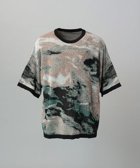 Cotton Bulky Acrylic Blend Prime-Over Gradation Dyeing Knit