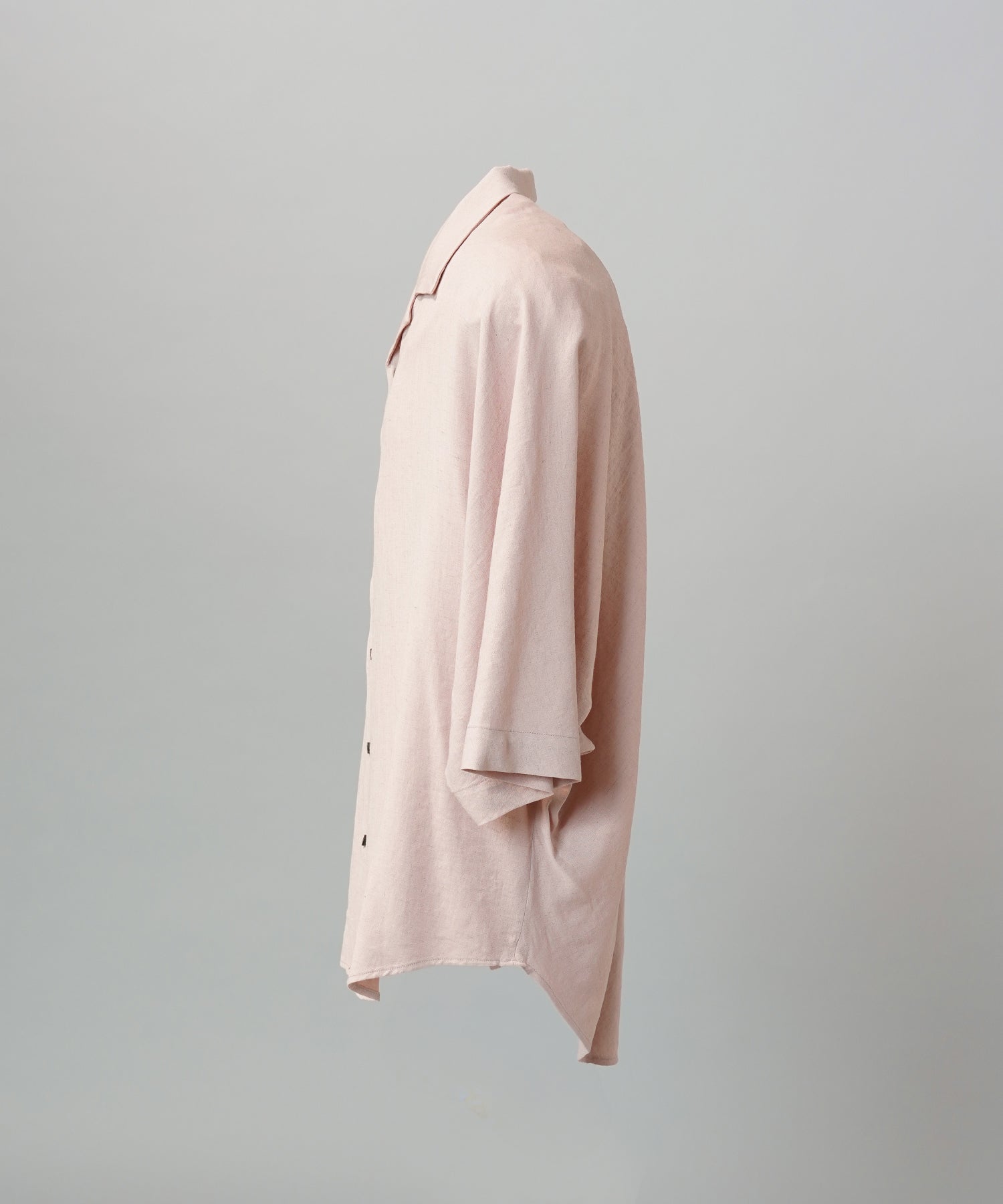 【PRE-ORDER】Drapey Georgette Prime-Over Open Collar Dolman Sleeve Shirt
