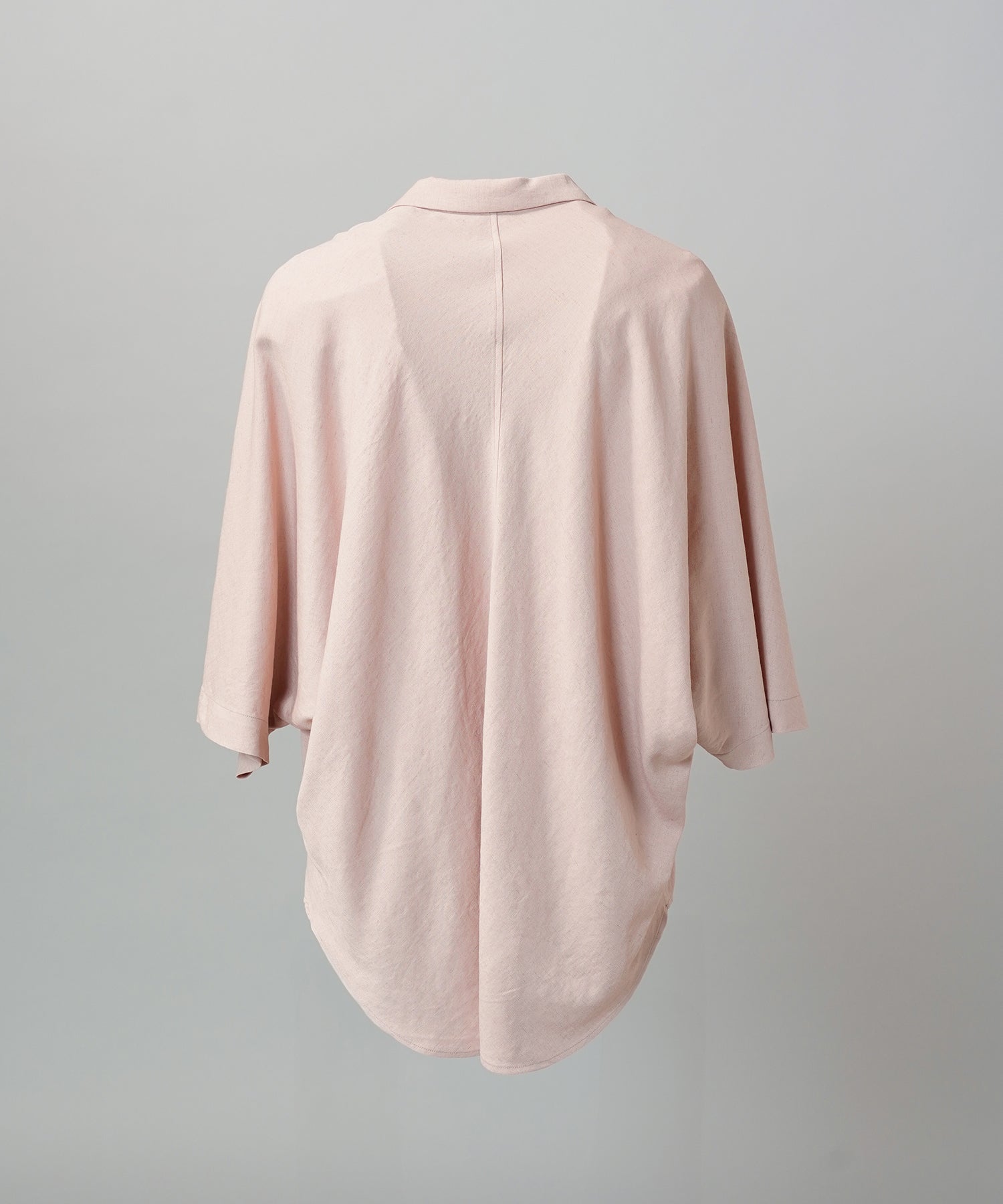【PRE-ORDER】Drapey Georgette Prime-Over Open Collar Dolman Sleeve Shirt