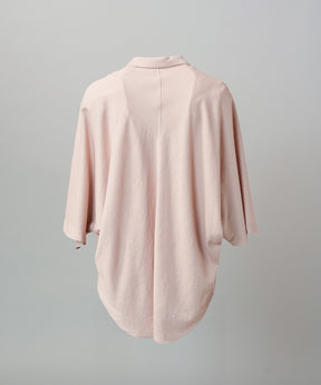【PRE-ORDER】Drapey Georgette Prime-Over Open Collar Dolman Sleeve Shirt