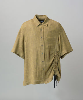Dry KARAMI Mesh Prime-Over Asymmetric Shirred Shirt