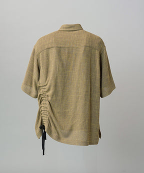 Dry KARAMI Mesh Prime-Over Asymmetric Shirred Shirt