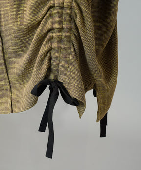 Dry KARAMI Mesh Prime-Over Asymmetric Shirred Shirt