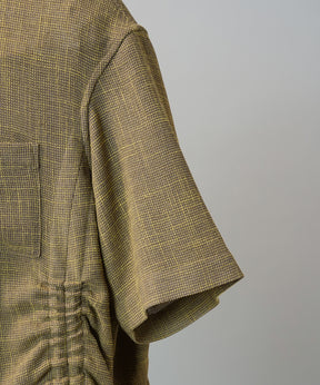 Dry KARAMI Mesh Prime-Over Asymmetric Shirred Shirt
