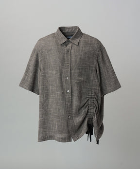 Dry KARAMI Mesh Prime-Over Asymmetric Shirred Shirt