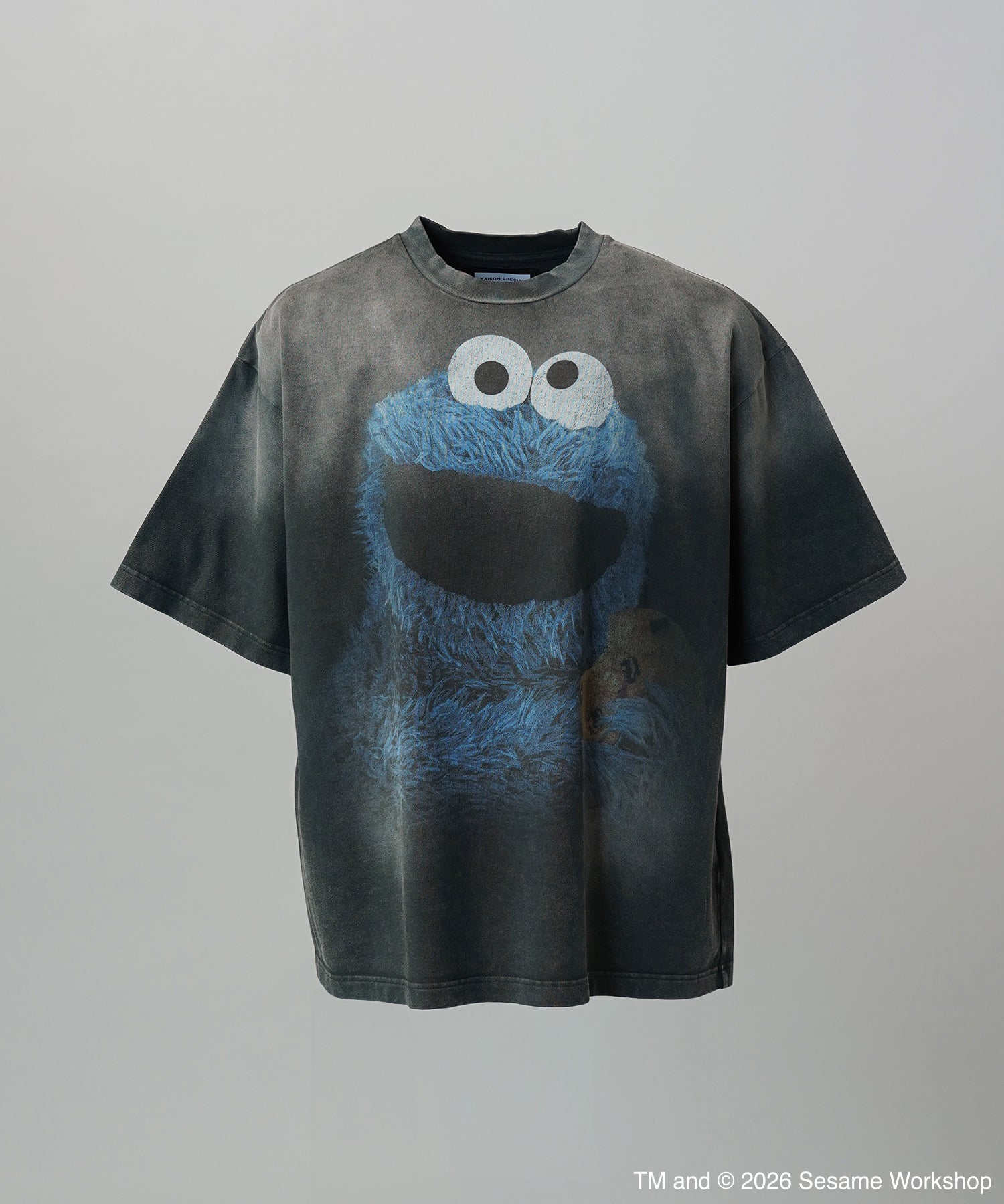 “SESAME STREET”- Elmo - Prime-Over Crew Neck Sweatshirt