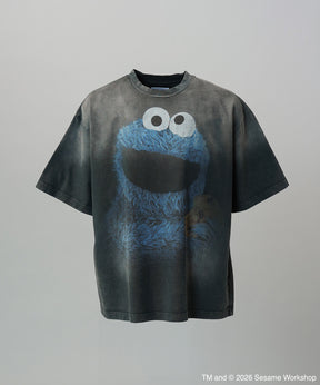 “SESAME STREET”- Elmo - Prime-Over Crew Neck Sweatshirt