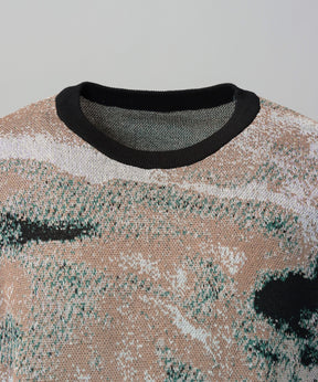 Cotton Bulky Acrylic Blend Prime-Over Gradation Dyeing Knit