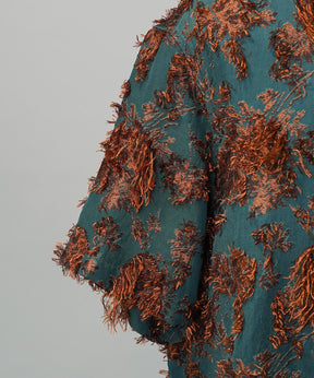 All-over Cut Jacquard Pattern Prime-Over Short Sleeve Shirt