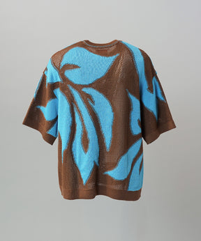Cotton Bulky Acrylic Blend Prime-Over Gradation Dyeing Knit