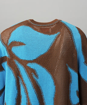 Cotton Bulky Acrylic Blend Prime-Over Gradation Dyeing Knit