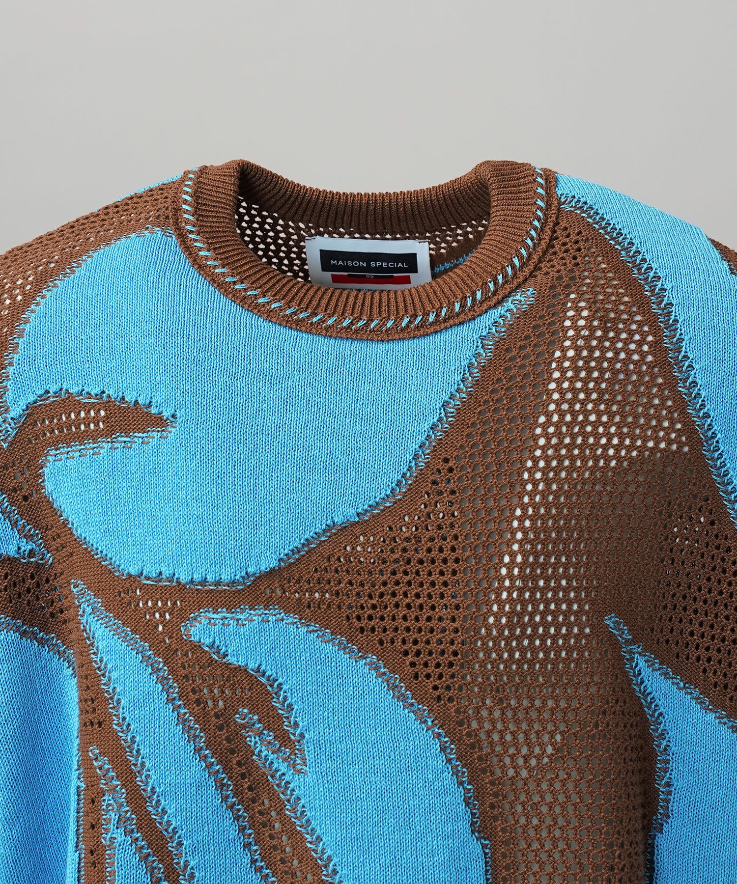 Cotton Bulky Acrylic Blend Prime-Over Gradation Dyeing Knit