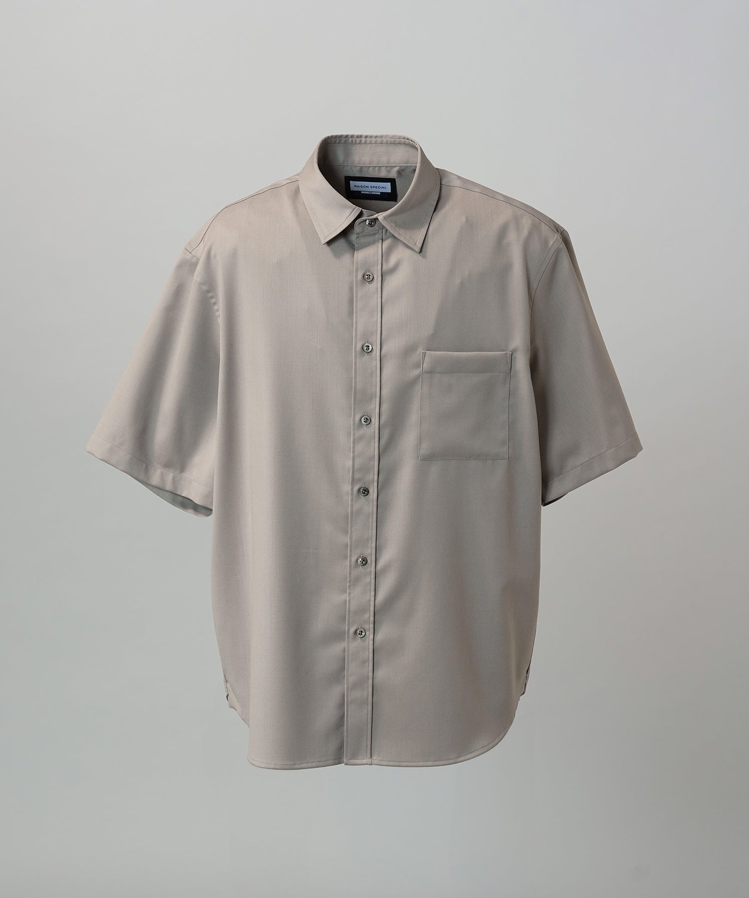 NISHIKAWA KEORI Wool Mix Prime-Over Short Sleeve Shirt