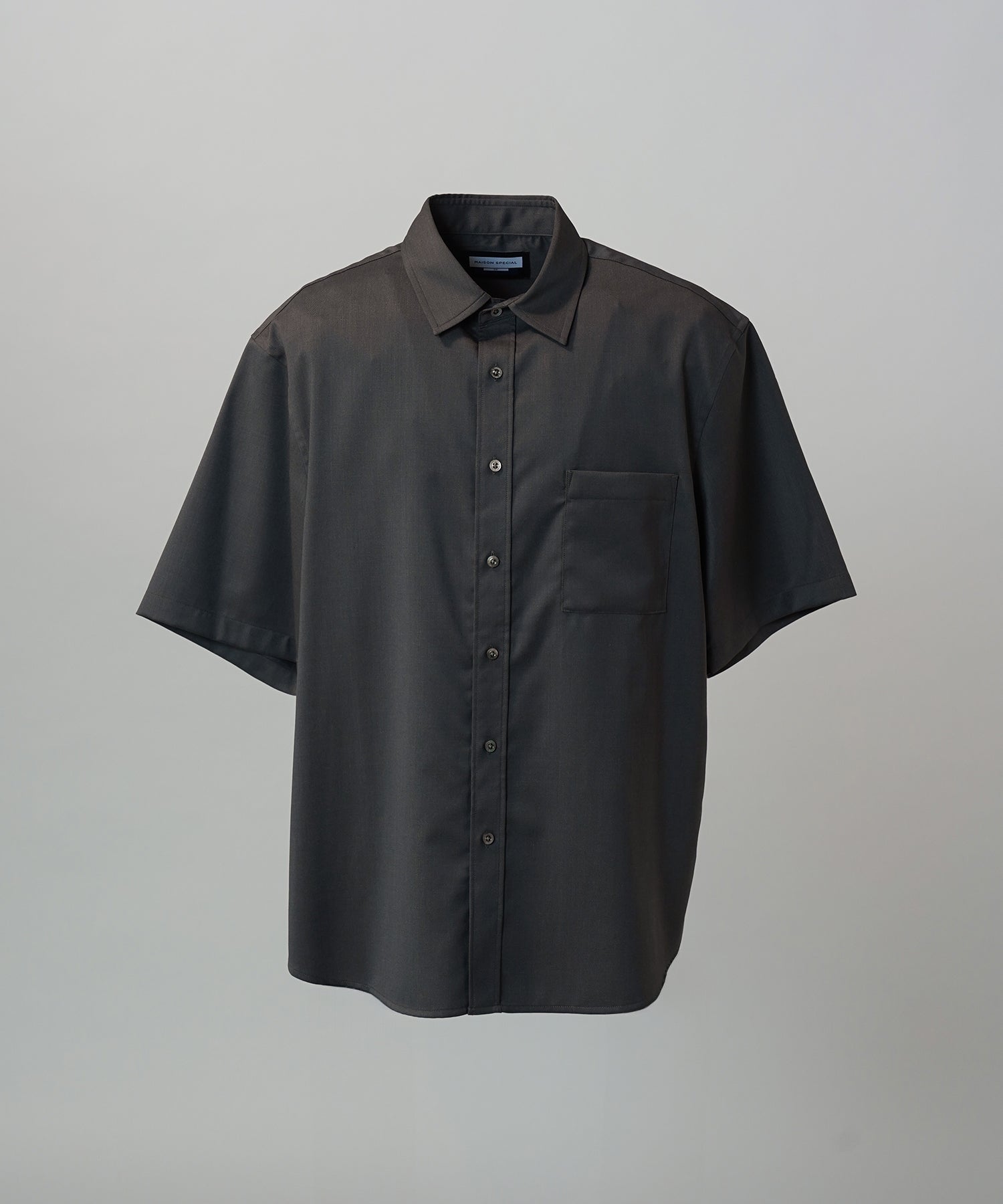 NISHIKAWA KEORI Wool Mix Prime-Over Short Sleeve Shirt