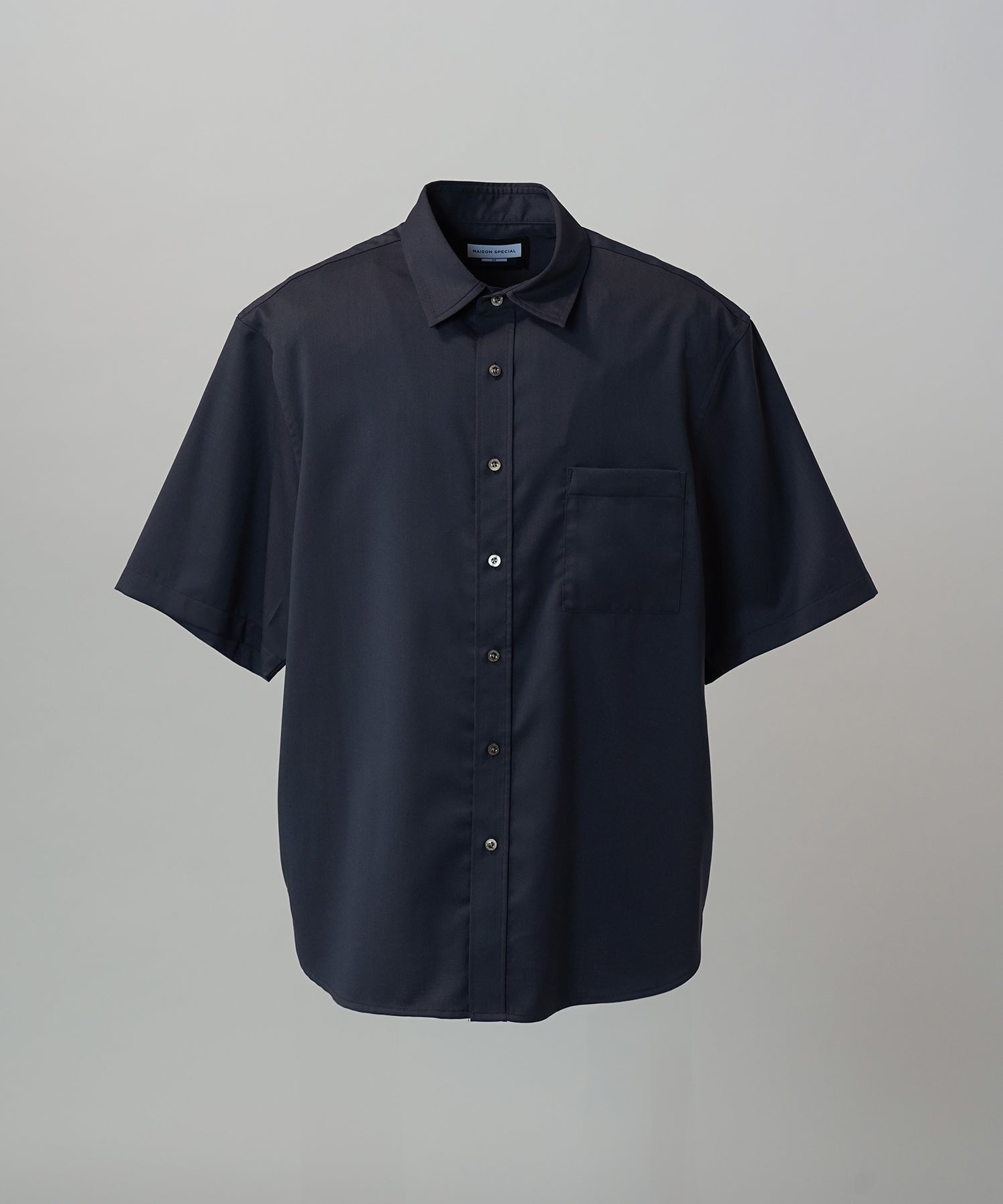 NISHIKAWA KEORI Wool Mix Prime-Over Short Sleeve Shirt
