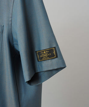 4 Colors Chambray Washable Wool Prime-Over Short Sleeve Shirt
