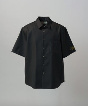 4 Colors Chambray Washable Wool Prime-Over Short Sleeve Shirt