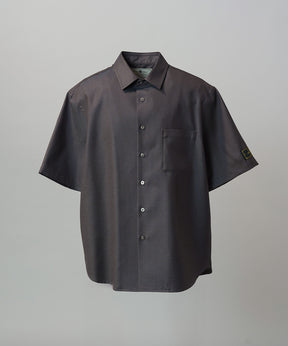 4 Colors Chambray Washable Wool Prime-Over Short Sleeve Shirt