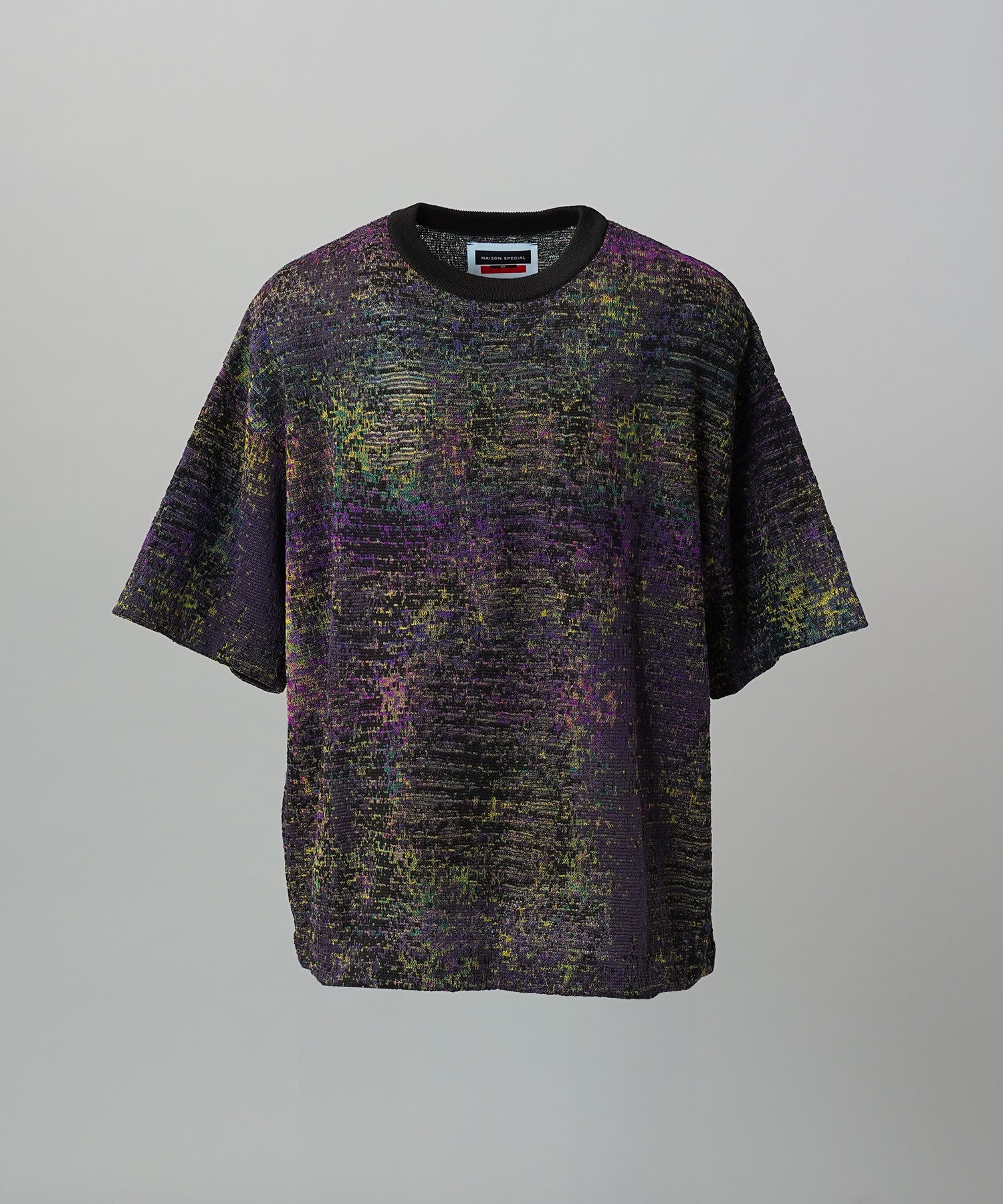 Dry KASURI Abstract Pattern Prime-Over Knit T-shirt