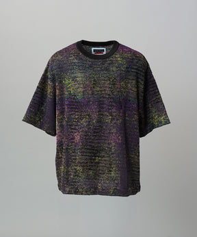 Dry KASURI Abstract Pattern Prime-Over Knit T-shirt