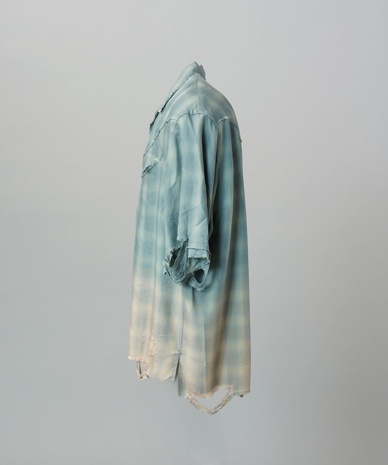 [26SS PRE-ORDER] Destroy Damage Prime-Over Ombre Check Short Sleeve Shirt