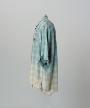 [26SS PRE-ORDER] Destroy Damage Prime-Over Ombre Check Short Sleeve Shirt