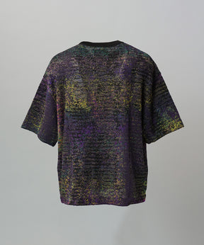 Dry KASURI Abstract Pattern Prime-Over Knit T-shirt