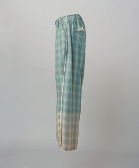 Destroy Damage Prime-Wide Ombre Check Relaxing Pants