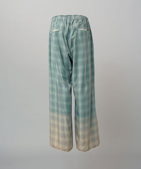 Destroy Damage Prime-Wide Ombre Check Relaxing Pants