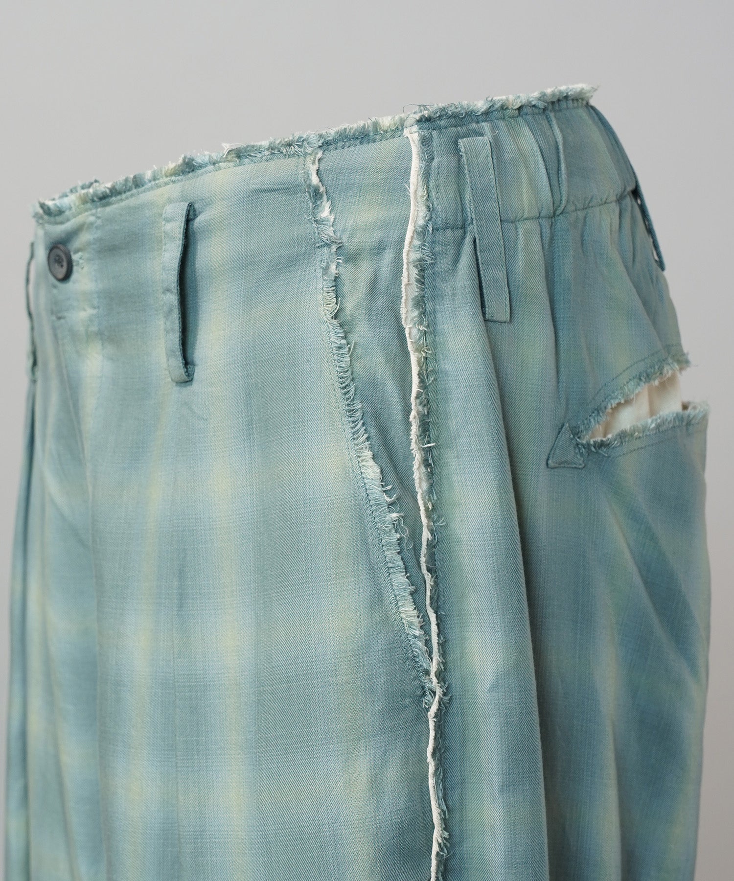 Destroy Damage Prime-Wide Ombre Check Relaxing Pants