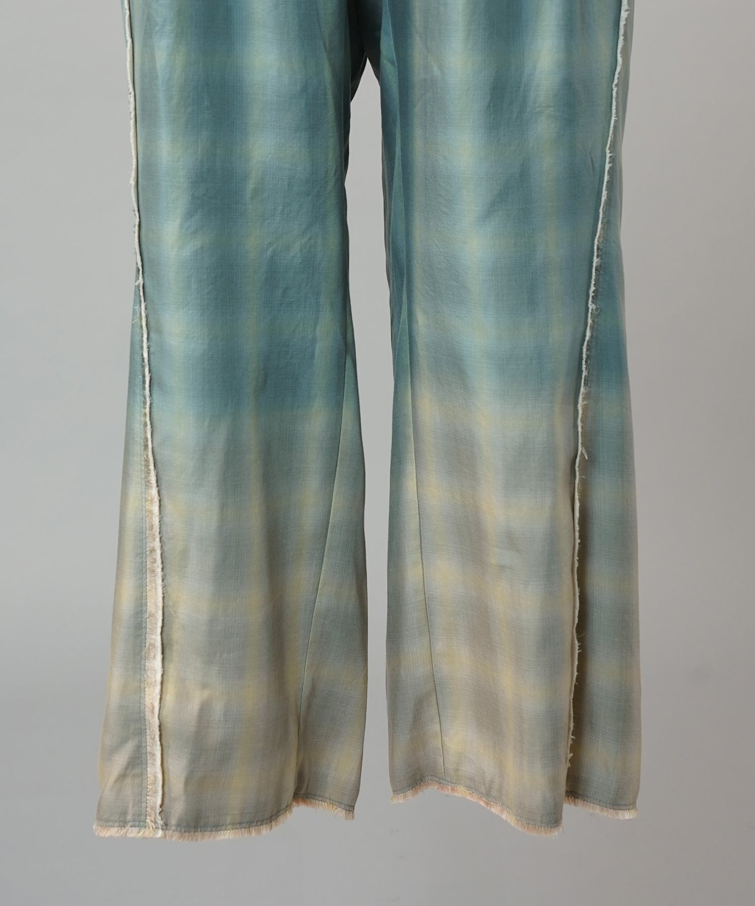 26SS PRE-ORDER】Destroy Damage Prime-Wide Ombre Check Relaxing Pants