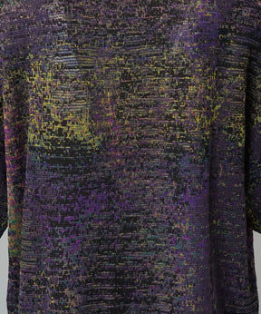 Dry KASURI Abstract Pattern Prime-Over Knit T-shirt
