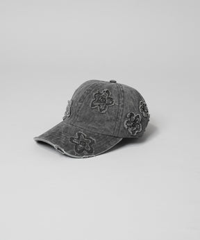【PRE-ORDER】Fade Motif Damaged Flower Pattern 6P Cap