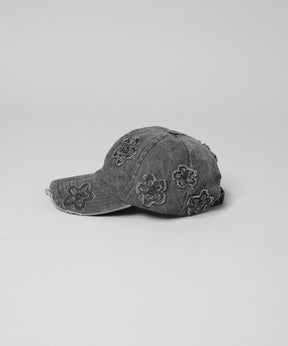 【PRE-ORDER】Fade Motif Damaged Flower Pattern 6P Cap