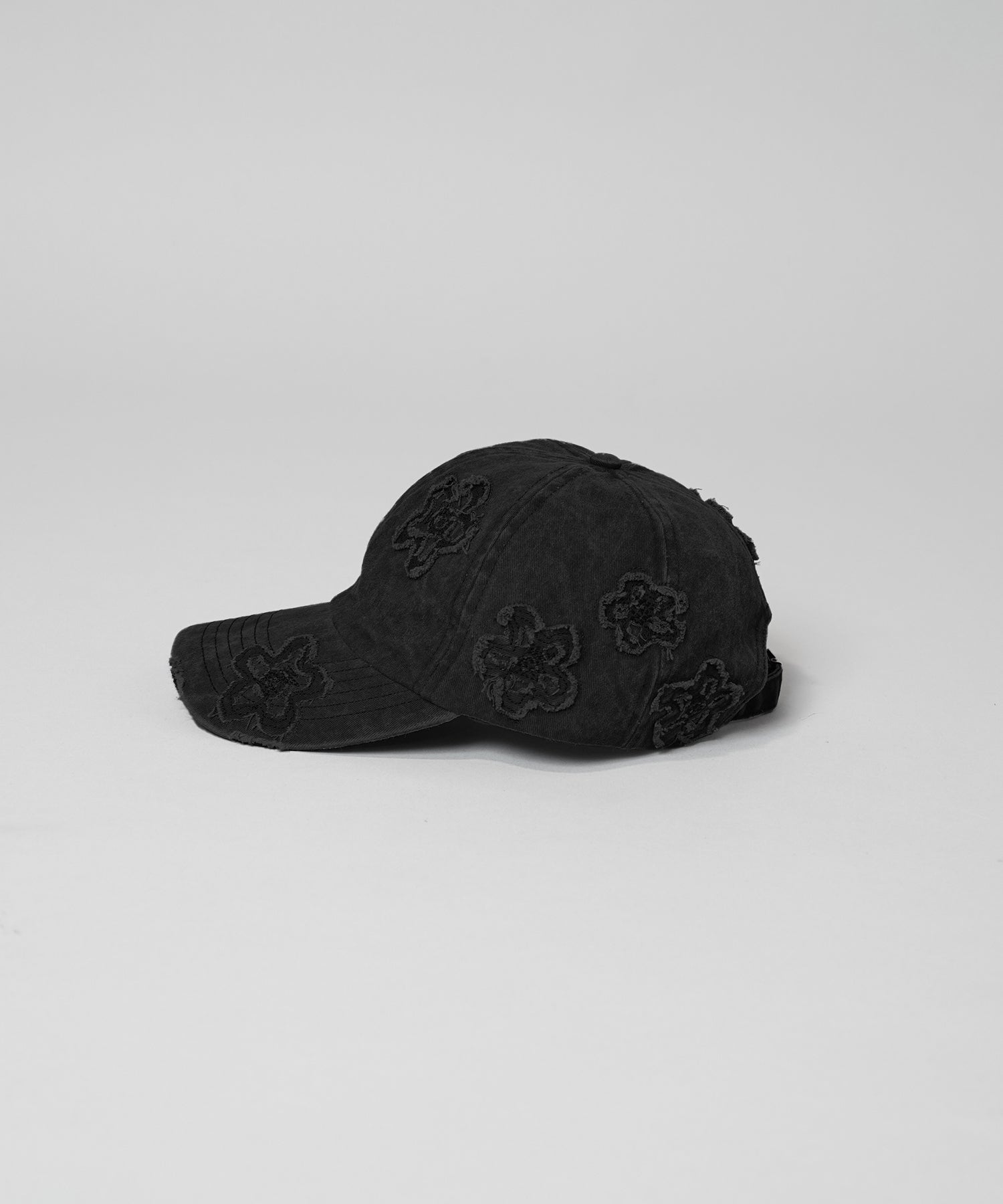26SS PRE-ORDER】Motif Damaged Flower Pattern 6P Cap