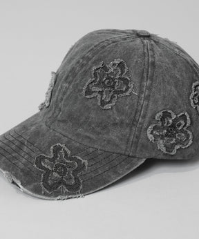 【PRE-ORDER】Fade Motif Damaged Flower Pattern 6P Cap