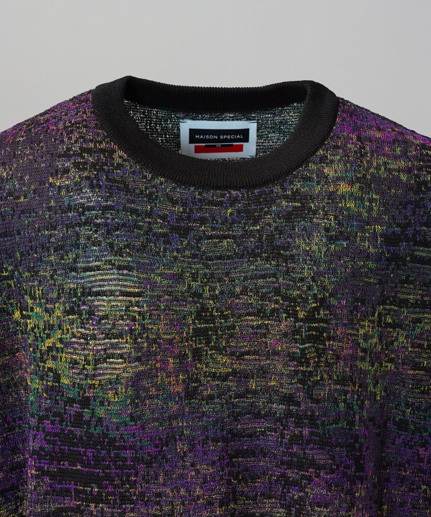 Dry KASURI Abstract Pattern Prime-Over Knit T-shirt
