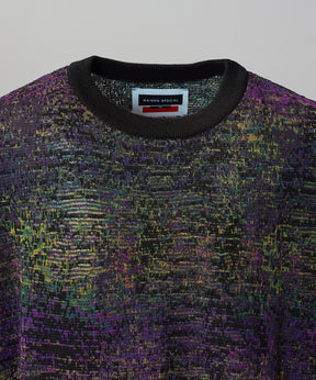 Dry KASURI Abstract Pattern Prime-Over Knit T-shirt