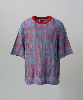 Cotton Bulky Acrylic Blend Prime-Over Gradation Dyeing Knit