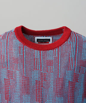 Cotton Bulky Acrylic Blend Prime-Over Gradation Dyeing Knit