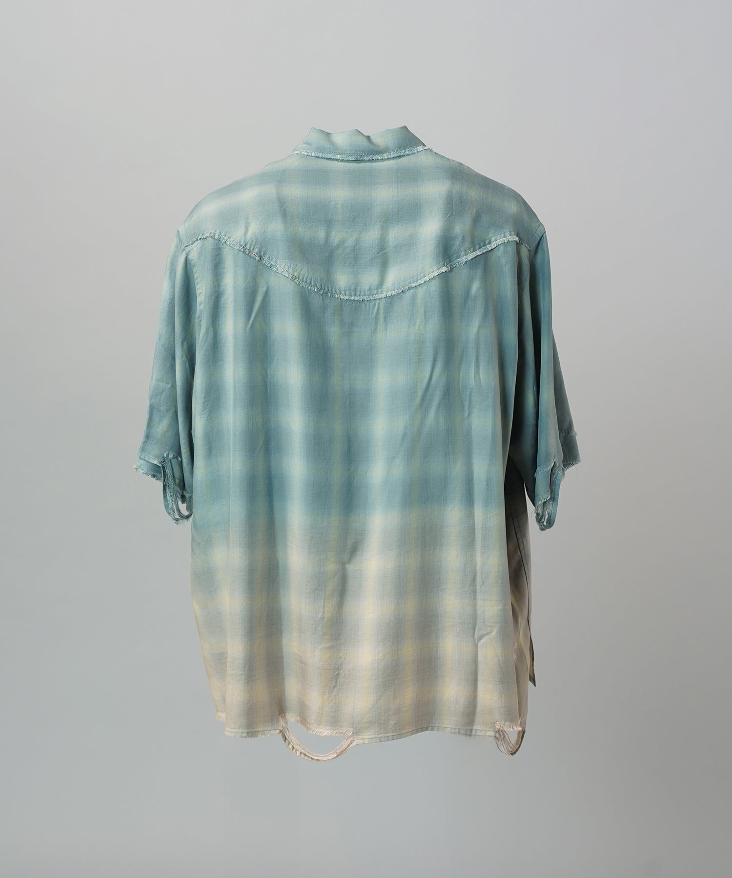 [26SS PRE-ORDER] Destroy Damage Prime-Over Ombre Check Short Sleeve Shirt